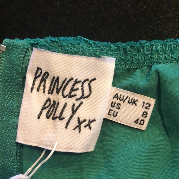 Princess Polly xx Emmanuel Top Green Lace Bustier Top Size 8 - Picture 12 of 12